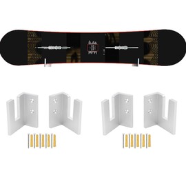 YYST Snowboard Wall Mount Snowboard Wall Rack Hanger - No Board - Fit Snowboard, Longboard (2)