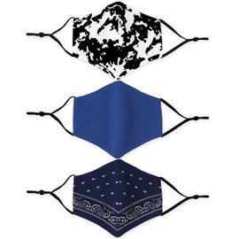 Weddingstar 3 Pack Adult 3-Ply Washable Cloth Face Mask Reusable and Adjustable with Filter Pocket - Gone Country