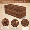 Moukeren 6 ft Fitted Wooden Grain Table Cover Brown Rustic