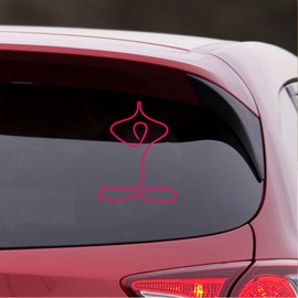 NBFU Minimalist Yoga Art Meditation (Pink) (Set Of 2) Premium Waterproof Vinyl Decal Stickers For Laptop Phone Accessory Helmet Car Window Bumper Mug Tuber Cup Door Wall Decoration