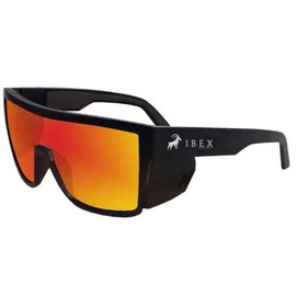 IBEX The GOAT Safety Sunglasses, Polarized, ANSI Z87+ Certified, Ultra UV 400 Protection, Mirror Lenses and Black Frame, Men, Women, Outdoor/Sports, Surf, Construction, Work, PPE