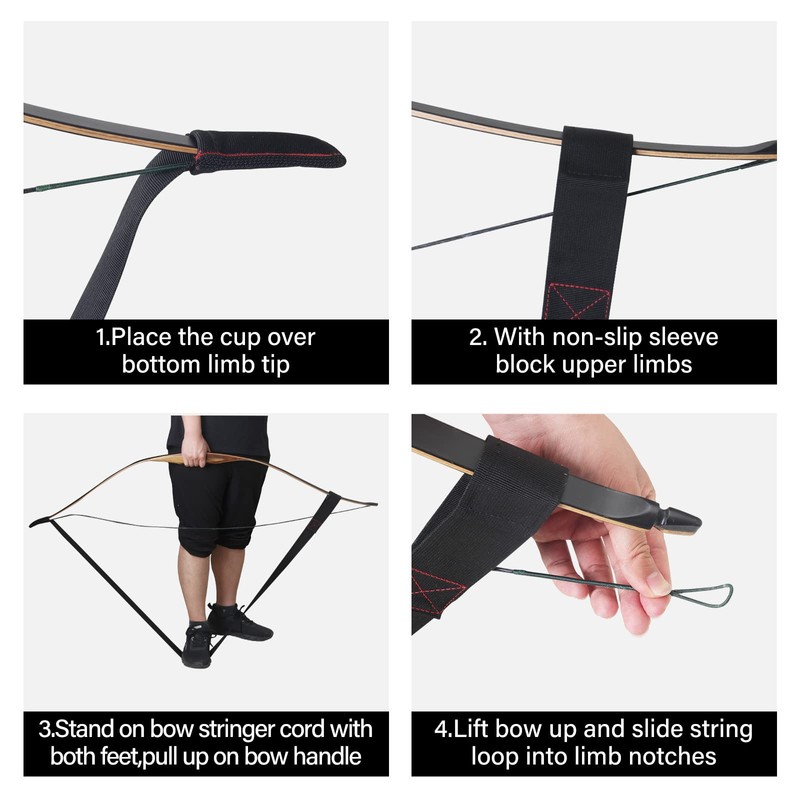 SOPOGER Archery Stringer Recurve Bow Stringer Tool, Longbow Stringer Tool