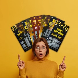 STOYKİS Prank Lottery Tickets and Scratch Off Cards 10 Tickets - Winning $500K - Look Real Joke for April Fools