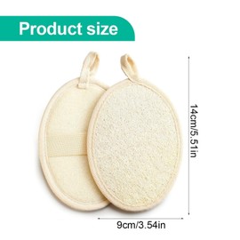 2 Pcs Natural Loofah Sponge - Gentle Exfoliating Sponge for Body and Face, Eco-Friendly Natural Loofah Scrubber, Perfect for Shower and Bath, Ideal for Men and Women to Achieve Smooth, Healthy Skin