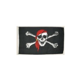 Prom 5Ft X 3Ft Flag Pirat Rotes Tuch