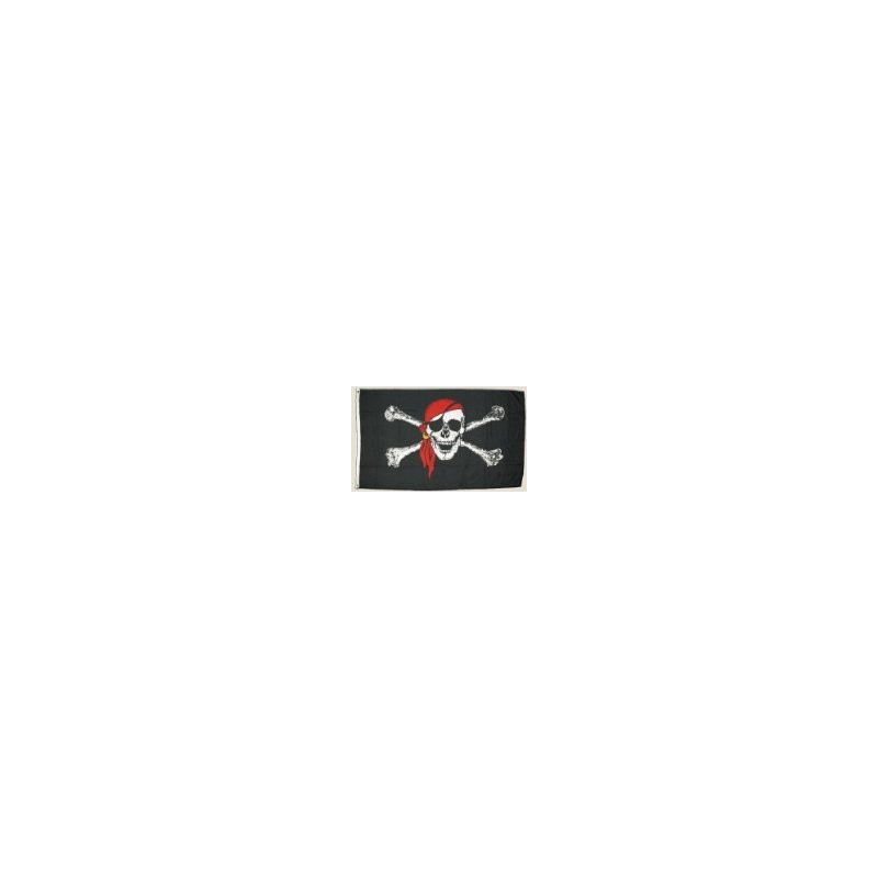Prom 5Ft X 3Ft Flag Pirat Rotes Tuch