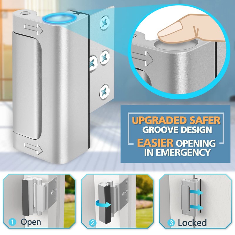Home Security Door Reinforcement Lock - Safety Child Proof Door