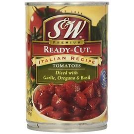 S&W Ready-Cut Italian Recipe Tomatoes, 14.5 oz (Pack of 12)