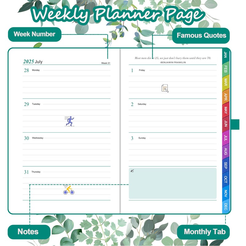 2026 A5 Week-to-View Diary (Jan 2026 - Dec 2026) –