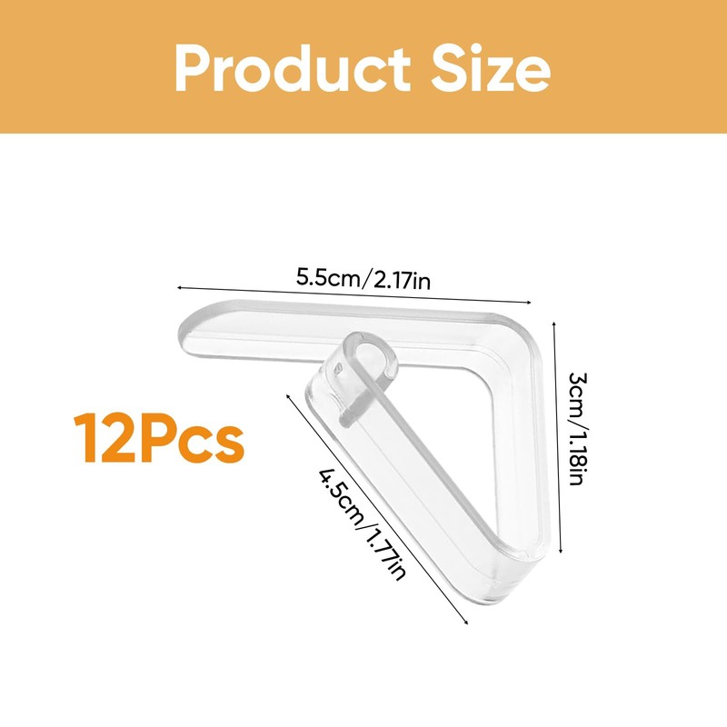 YEVON Table Cloth Clips for Outside Table – 12PCS Transparent