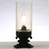 ANLONGLU Small Crackled Glass Table Lamp Mini Candle Desk Night