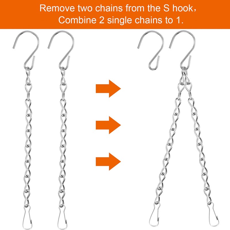2 Pack Hanging Chain for Bird Feeders, Planters, Lanterns and