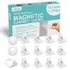 Skyla Homes Magnetic Cabinet Locks (12-Pack 2 Keys) Baby Proofing
