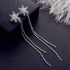 Snowflake Earrings, Women's Popular, High Quality Zirconia, Swaying, Chain Earrings,