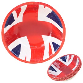 Toyland® Pack of 10 - Disposable Union Jack Paper Bowls - British Decorations