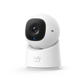 eufy Security C220 Indoor Surveillance Camera 2K Resolution 360° Rotatable and Tilt Indoor Surveillance Camera, Wired with Wi-Fi, Human Detection by AI