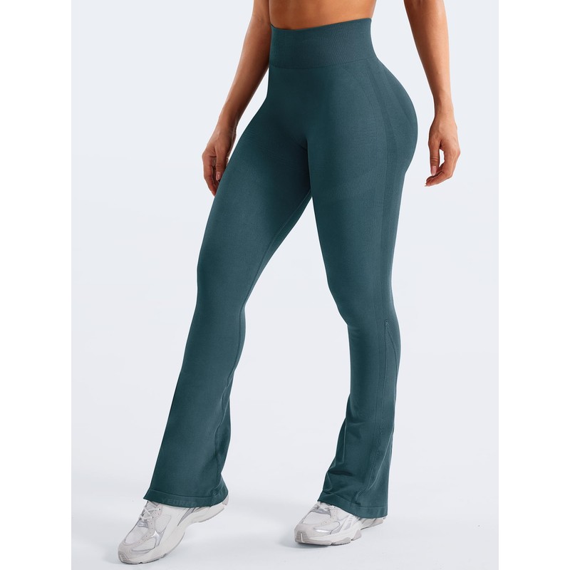 YEOREO Mini Flare Leggings Womens Workout Butt Lifting Legging Hidden