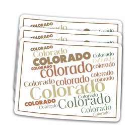 (3PCS) Colorado State Map Sticker – Colorado Word Art Decal | Waterproof US State Outline Vinyl Stickers for Water Bottles, Laptops, Scrapbooking, Travel Gift, Local Pride 3" X 2.3"