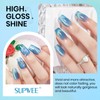 SUPWEE Blue Holographic Gel Nail Polish with Magnetic Rainbow Cat