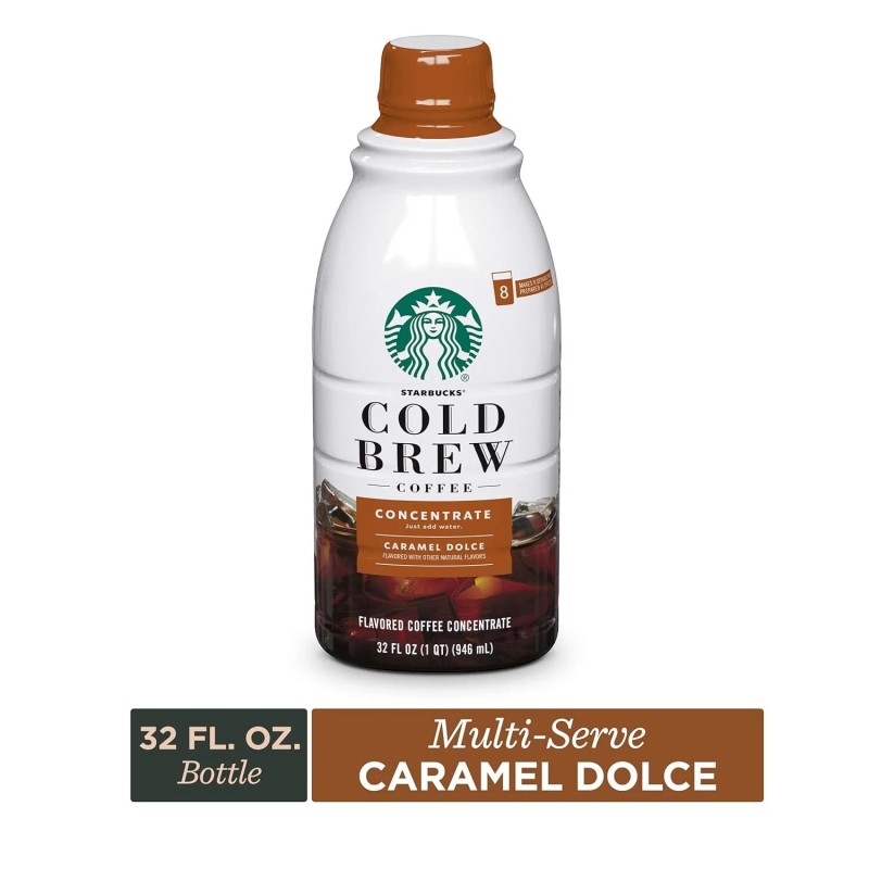 Starbucks Cold Brew Coffee Concentrate - Caramel Dolce, 32 FL