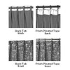 Velvet Curtain Panel Pinch Pleated Back Tab Living Room Luxury