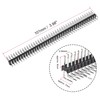 sourcing map Right Angle Header Pin 80P 2 Row 2.54mm