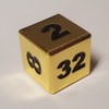 quEmpire Gaming Metal Backgammon Doubling Cube Dice / Gold Color