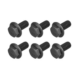 METALLIXITY Flanged Hex Head Bolts (M12 x 25 mm) Pack of 6 Hexagon Serrated Flange Bolts Fully Threaded Screw - for Home Construction Hardware Fasteners