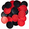 24 Jumbo Replacement Checkers - Extra Red/Black Interlocking Stackable Plastic