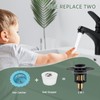Universal Bathroom Sink Stopper - 2 Pack Matte Black Pop