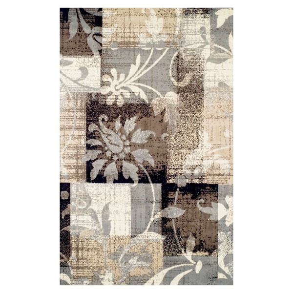 SUPERIOR Pastiche Collection Area Rug - Jute Backing, Geometric Modern Area Rug, Neutral Color, Affordable Rug, 4' x 6'