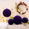 CristBest Velvet Christmas Balls Large Hanging Shatterproof Flocked Christmas Tree
