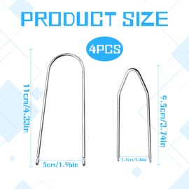 4PCS Car Radio Removal Tool U And V Shape for Ford Radio Removal Keys Replacement Pin Removal Tool Kits for Car Stereo,Radio,Head Unit and CD Player