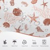 CRTPOD Nautical Coastal Shower Curtain, Ocean Beach Themed Starfish Seashell