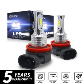 AUIMSOCO H11 LED Headlight Super Bright Bulbs Kit 8000K White 330000LM High/Low Beam