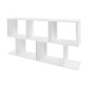 YUYFCC 2Pcs Geometric Bookshelf 2-Tier PVC S-Shaped Bookcase Freestanding Books