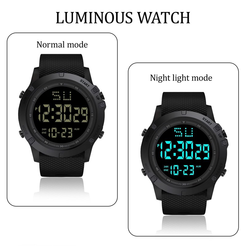 atnayo Referee Watch, Digital Waterproof Wrist Stopwatch with Whistle for
