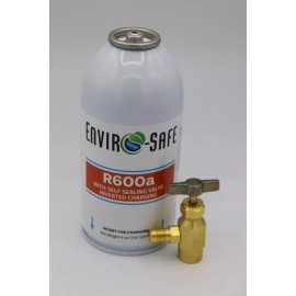 Enviro-Safe R-600a Refrigerant with 7/16" Self Sealing K28 6 oz , 3 cans/tap