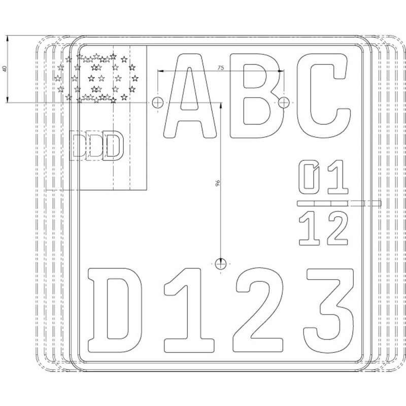 Short License Plate Holder Compatible with Kawasaki Z 500 Ninja