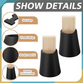 ReliThick 8 Pcs Bed Leg Toe Protectors Toe Protector for Bed Frame Legs Bed Frame Toe Protectors Toe Savers for Bed Frame Toe Bumpers Keep Your Toes from Hard Furniture Legs No Adhesive or Glue