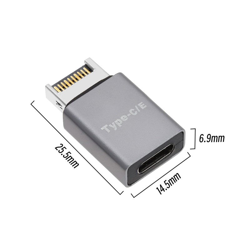 ECSiNG 2Pcs USB 3.1 Type E to Type C Adapter