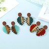 Wood Earring Posts,160Pcs Wooden Stud Earrings Posts with Loop for