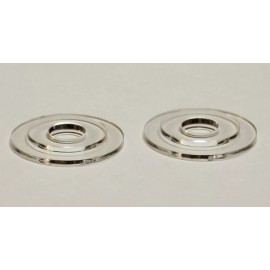 Unbranded SET OF 2 CLEAR PLASTIC WASHERS FOR CRYSTAL FIXTURES & CHANDELIERS NEW 57362J