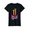 11th Birthday Girl Crown Cute Gift T-Shirt, black