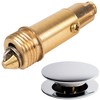 Pop Up Set Replacement Spigot 1 Piece Brass 54mm Length