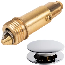 Pop Up Set Replacement Spigot 1 Piece Brass 54mm Length Fits Most Popup Drain Fittings Repair Screw with Strong Spring Drain Valve Replacement Part Sink, Bathtub