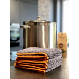 Glart H443TPO Pack of 3 Super Fluffy 600 GSM Microfibre Cloths 40 x 40 cm All-Purpose Cloths Household Kitchen Toilet Bathroom House Garden Office Thorough and Softer than Cotton