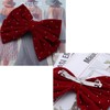 Allereyae French Red Velvet Bow Hair Barrette Large Bow Hair