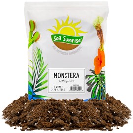 Monstera Houseplant Potting Soil Mix (4 Quarts), Custom Blend for Growing and Repotting