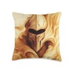 Medieval Fantasy Knight Helmet Throw Pillow